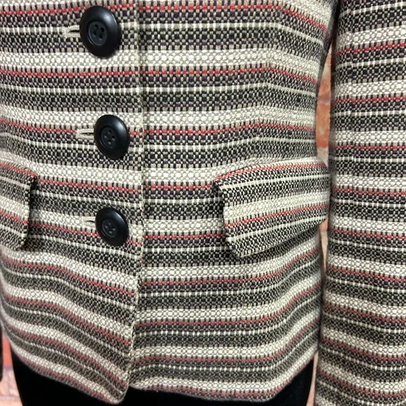 LOFT‎ Striped Cotton Blazer - Picture 3 of 8